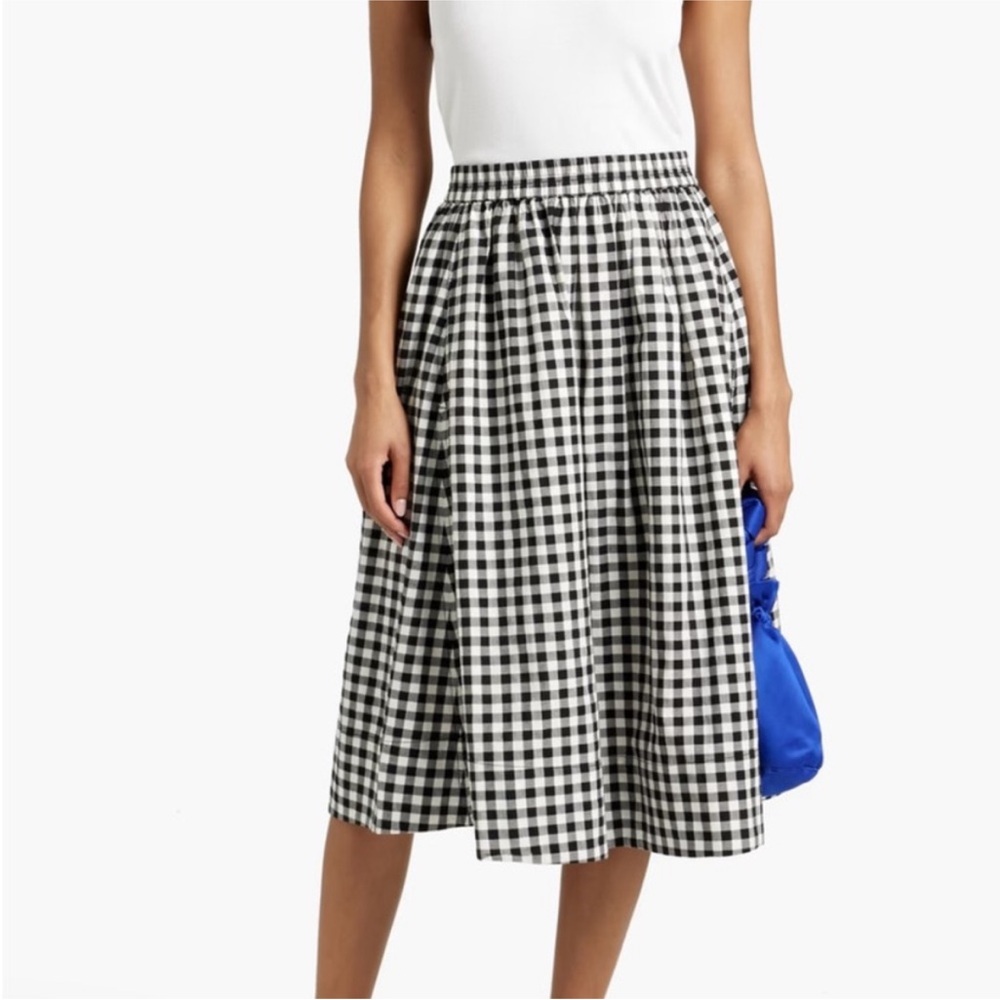 Alex Mill Black and White Midi A-Line Skirt